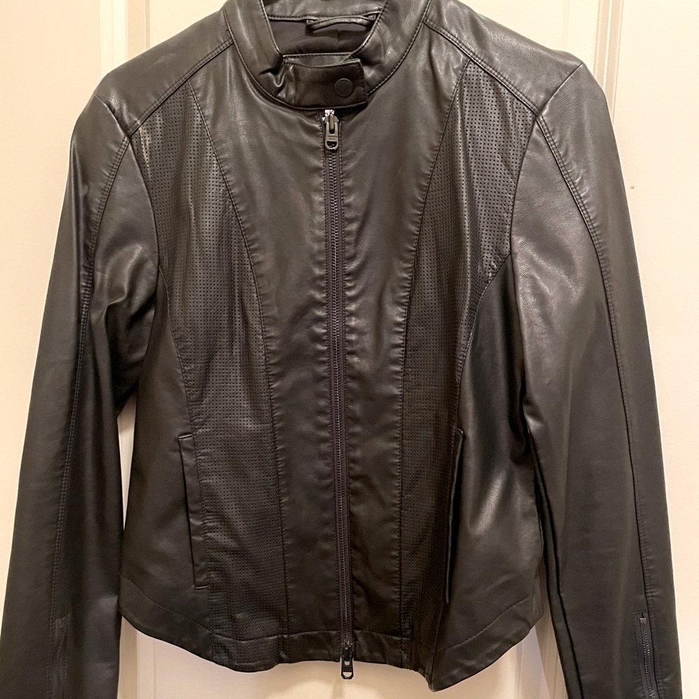 Calvin Klein Faux Leather Jacket - Small